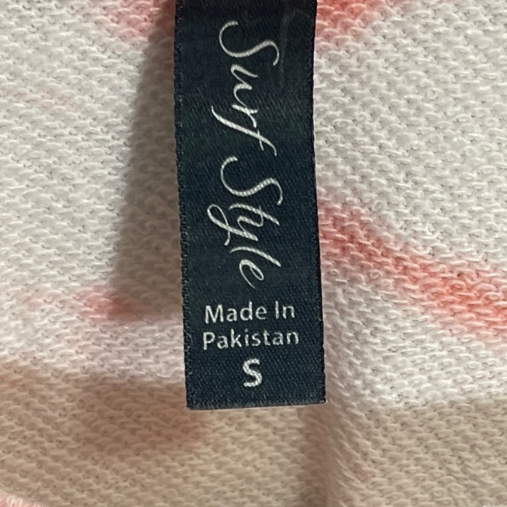 Surf Style Salty Vibes Orange and White Marble Top Size S - Picture 3 of 5
